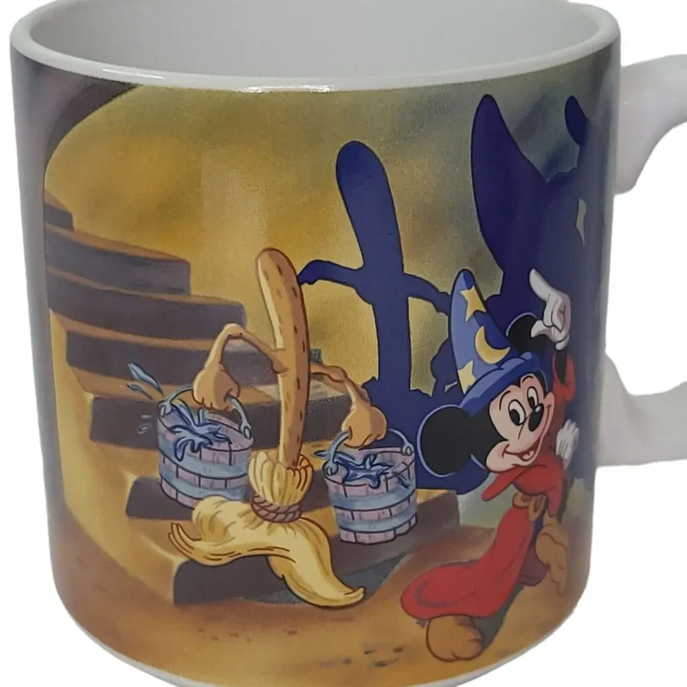 Vintage Disney Fantasia 50th Anniversary 1940-1990 Coffee Mug Original Box Japan